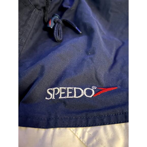 Speedo America Flag Windbreaker Jacket Red, White, and Blue Hooded Size Large - Picture 9 of 11